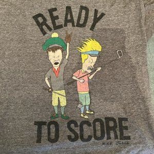 Beevis and Butthead READY TO SCORE (Mike Judge) T shirt Size L worn